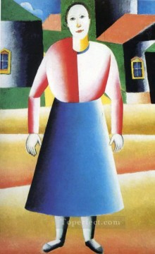 Purely Abstract Painting - girl in the country Kazimir Malevich abstract